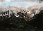 watercolor, Alps near Briancon, by Wayne Roberts