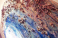 close-up of acrylic painting above