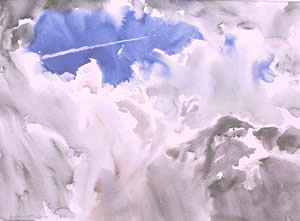 Sky, watercolor painting by Wayne Roberts